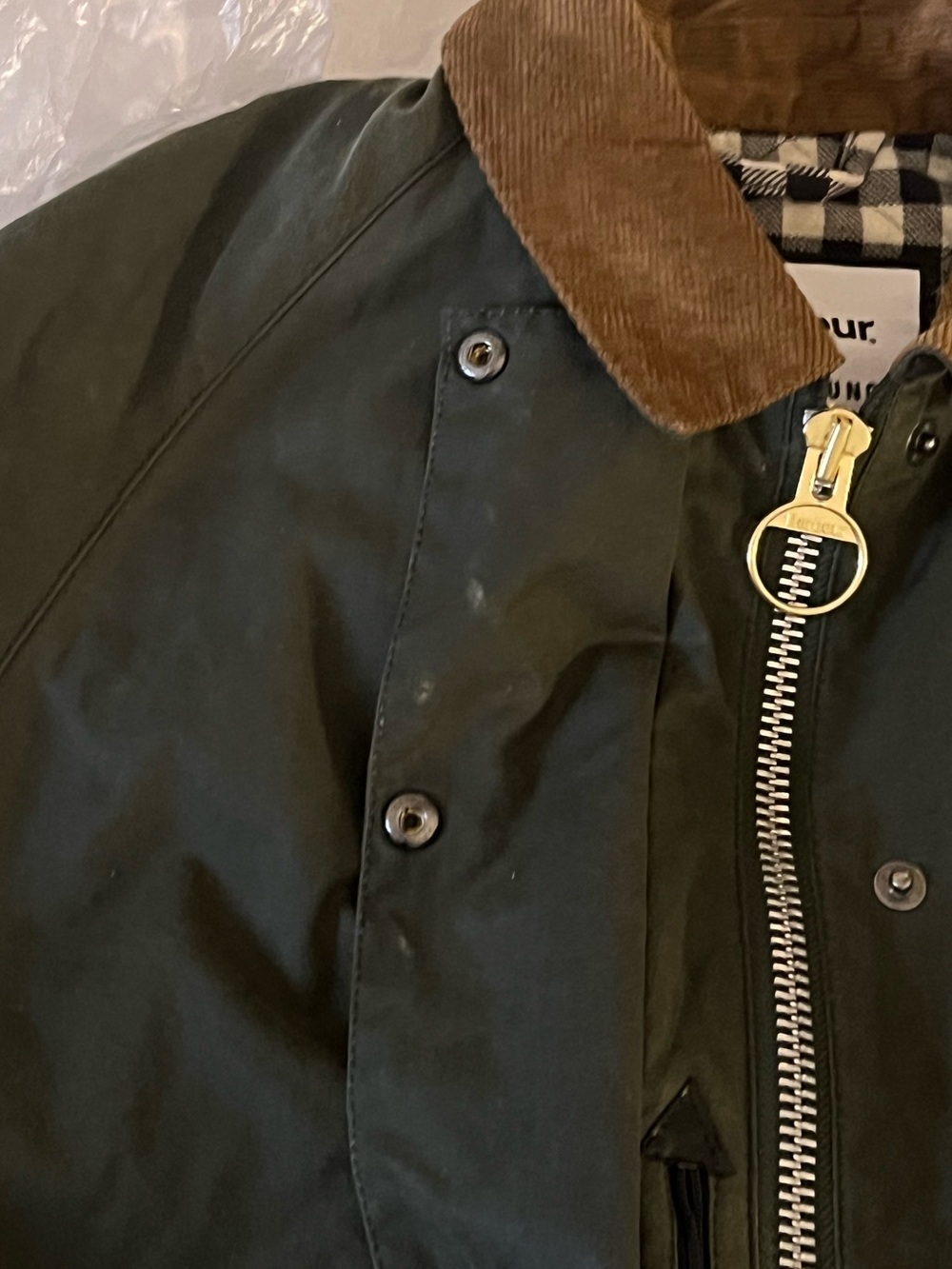 Barbour by AlexaChung Green Edith Waxed Jacket US 8 - Picture 14 of 15